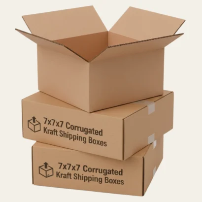 7x7x7 corrugated kraft shipping box
